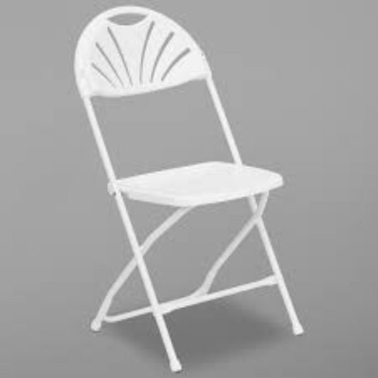 Picture of Chair, fan back, white